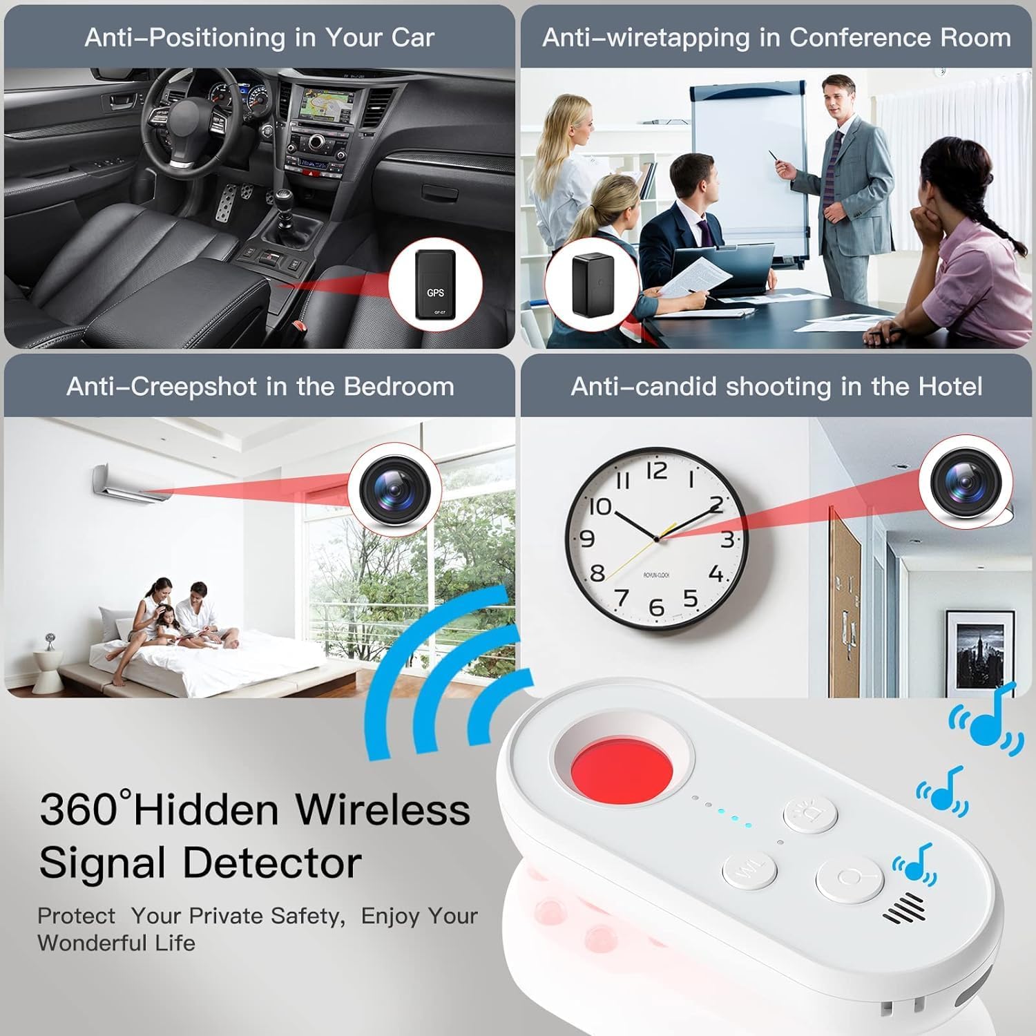 Wireless Hidden Camera & Spy Device Detector
