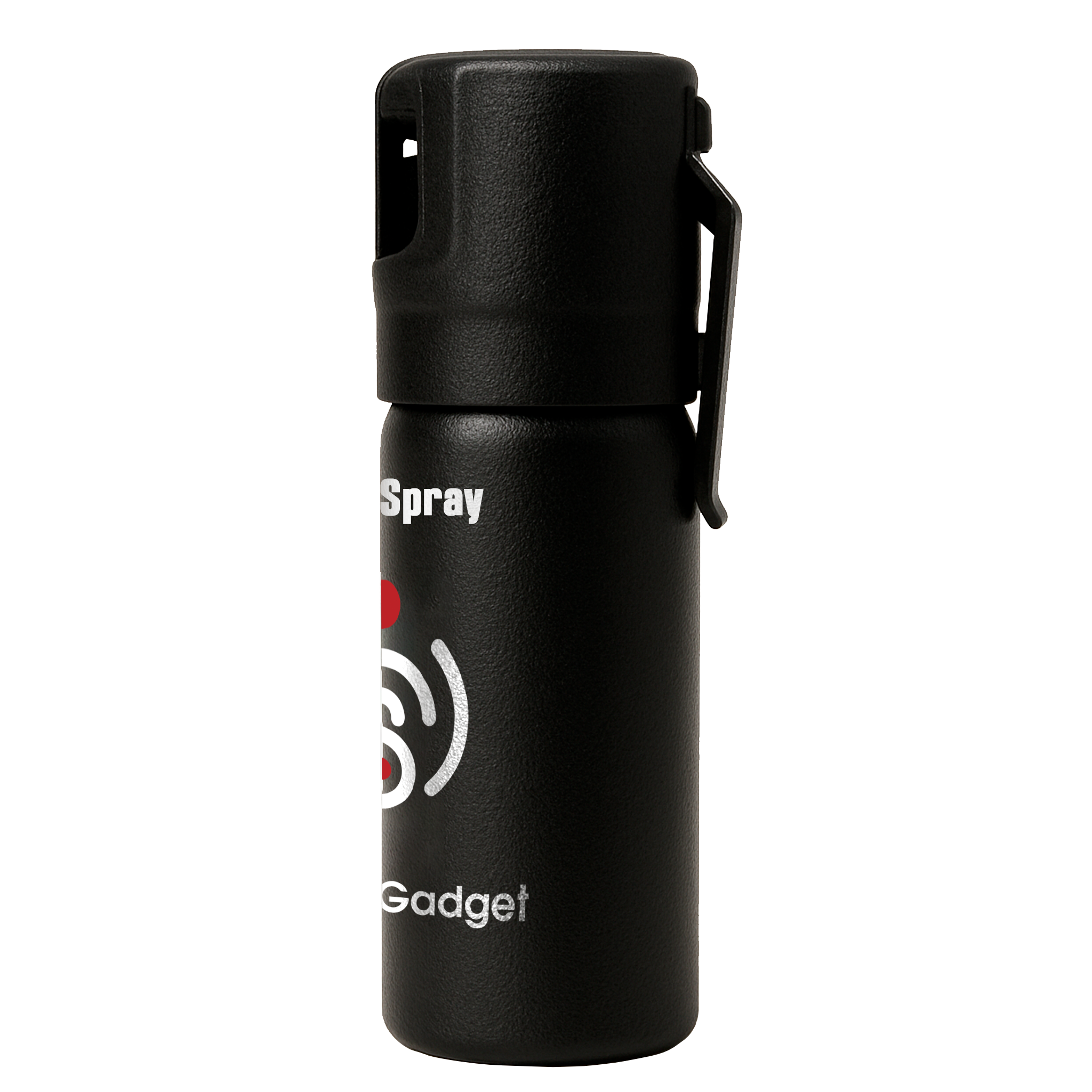 Black spray can with 'Spray Gadget' branding on a white background