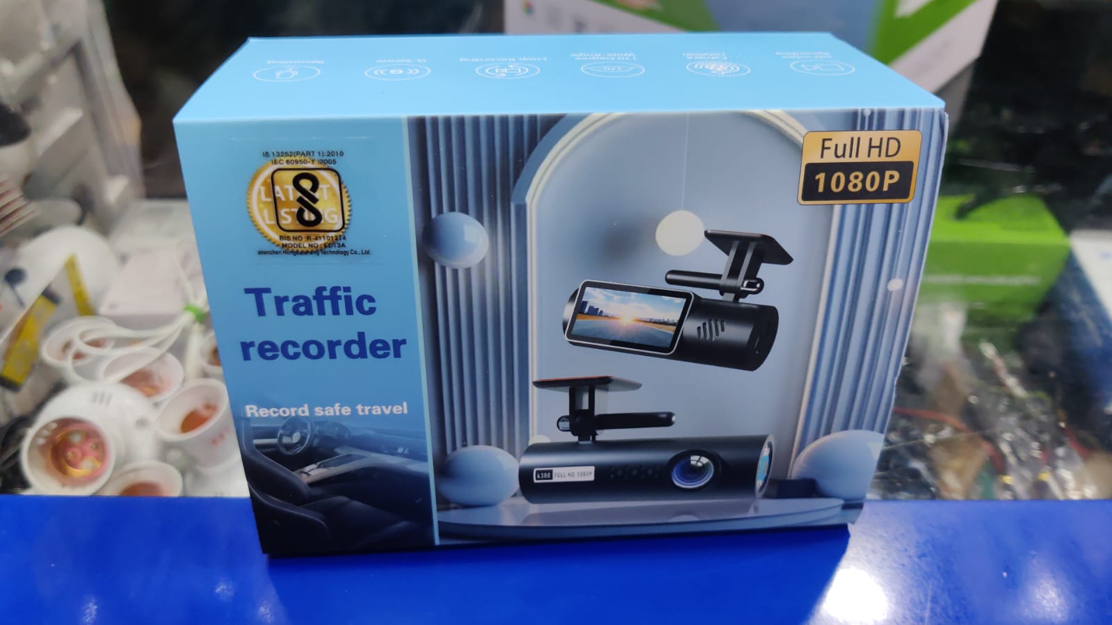 Traffic Recorder - with 1080P Video & Adhesive Mount